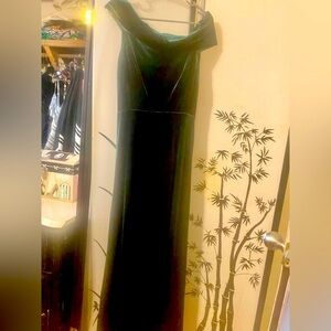 Revelry Forest Green Velvet Maxi Dress